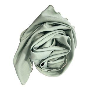 Vintage Rectangle Scarf Neck Wrap Mint Lettuce Edge Bandana Boho Hippie Outdoor